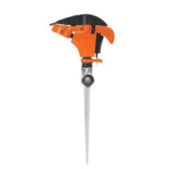 Aspersor plástico una vía, estaca de 11″