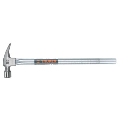 Martillo uña recta 20 oz, mango tubular, con alojamiento