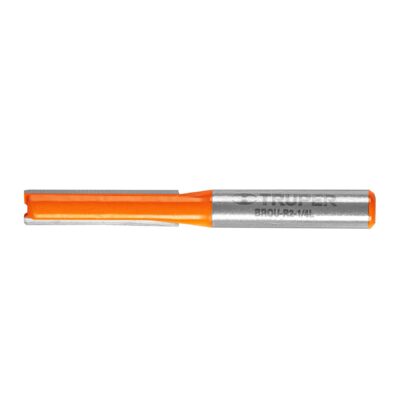 Broca para router, recta 2 filos, 1/4″, larga