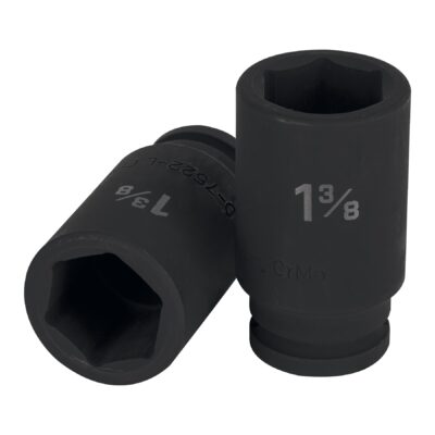Dado largo de impacto de 1-3/8″, 6 puntas, cuadro 3/4″