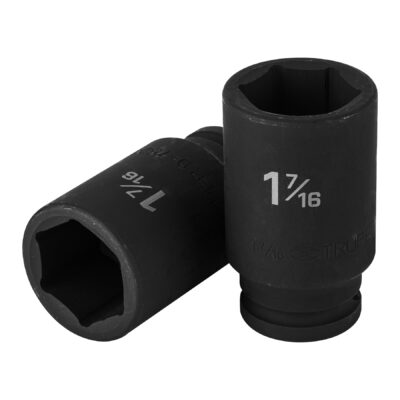 Dado largo de impacto de 1-7/16″, 6 puntas, cuadro 3/4″
