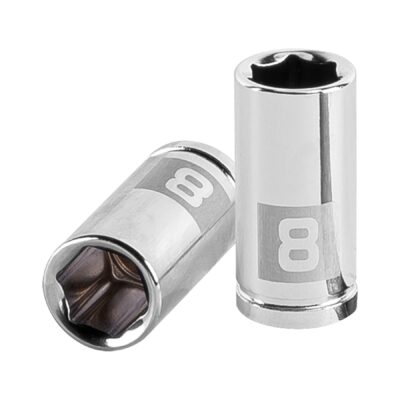 Dado de 8 mm, 6 puntas, cuadro 1/4″