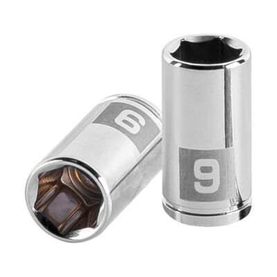 Dado de 9 mm, 6 puntas, cuadro 1/4″