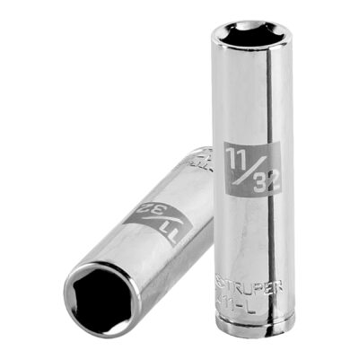 Dado largo de 11/32″, 6 puntas, cuadro 1/4″