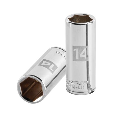Dado largo de 14 mm, 6 puntas, cuadro 1/4″