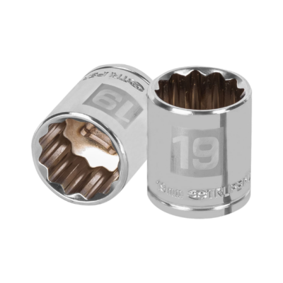 Dado de 19 mm, 12 puntas, cuadro 3/8″