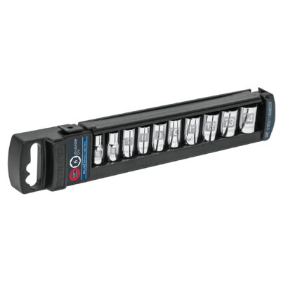 Juego de 10 dados cuadro 1/4″ mm