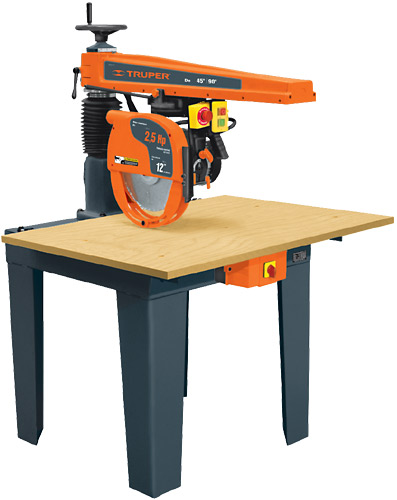 Sierra de brazo radial 12”, de 2 HP