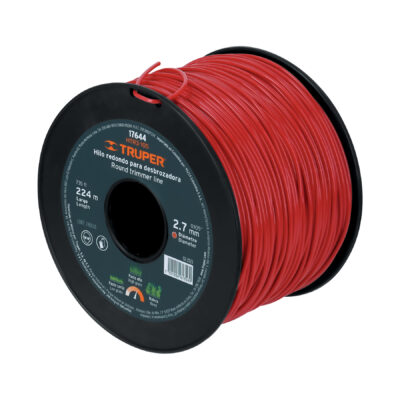 Hilo redondo, para desbrozadora, 2.7mm x 224m,carrete