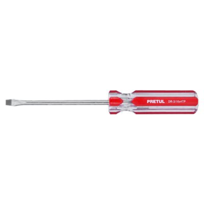 Desarmador plano 3/16 x 4″ mango de PVC
