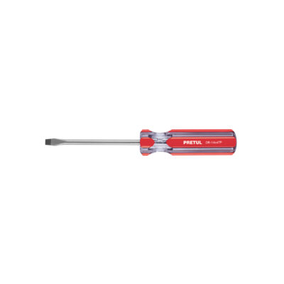 Desarmador plano 1/4 x 4″ mango de PVC