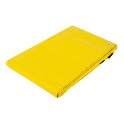 Lona de polietileno 4 x 5 m, amarilla, 110 g/m2