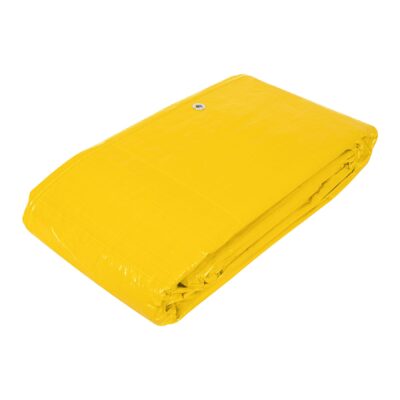 Lona de polietileno 6 x 12 m, amarilla, 110 g/m2