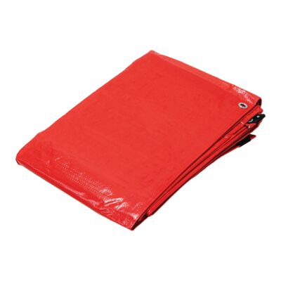 Lona de polietileno 5 x 6 m, roja, 110 g/m2