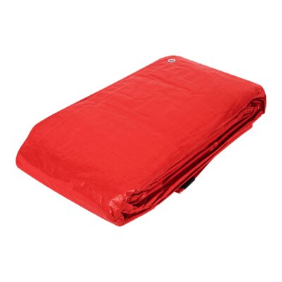 Lona de polietileno 6 x 12 m, roja, 110 g/m2
