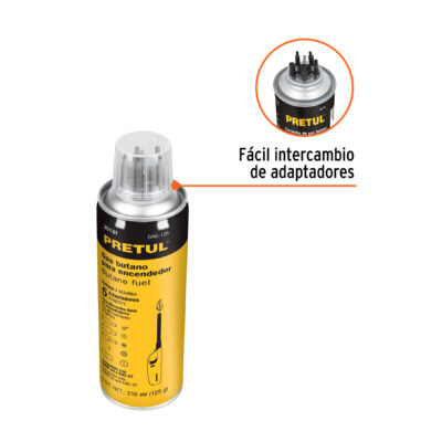 Lata de gas butano para encendedor, 125 g