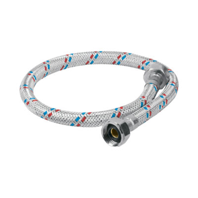 Manguera lavabo/fregadero, aluminio, 1/2″x1/2″,55 cm