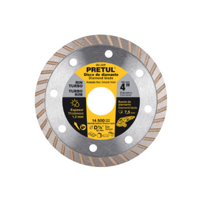 Disco de diamante de 4″ x 1.2 mm, rin turbo