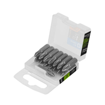 Estuche con 15 puntas de cruz PH2 largo 1″