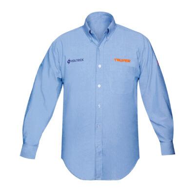 Camisa manga larga para hombre, azul, G