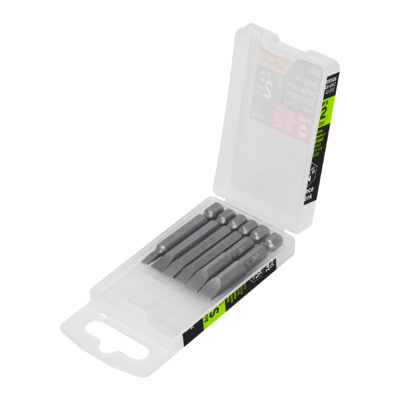 Estuche con 6 puntas planas combinadas largo 2″