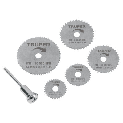 Kit de minidiscos sierra para herramienta rotativa, 6 piezas